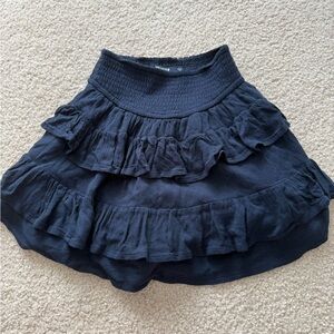 Hollister Navy Ruffled Skirt